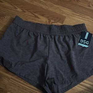 DSG grey athletic shorts, new with tags, size large women’s, price 10$